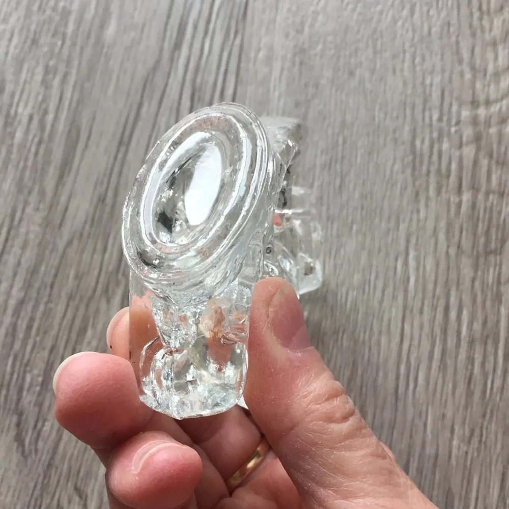 CANDLE HOLDERS Vintage 90s Rocking Horse Glass Figurine Set of 2​ pair birthday